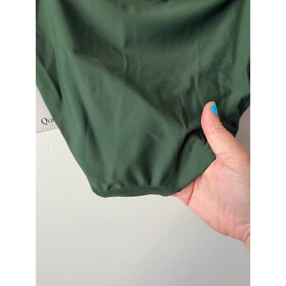 Quince Italian High-Rise Bikini Bottom M Palm Green NEW - Picture 6 of 7